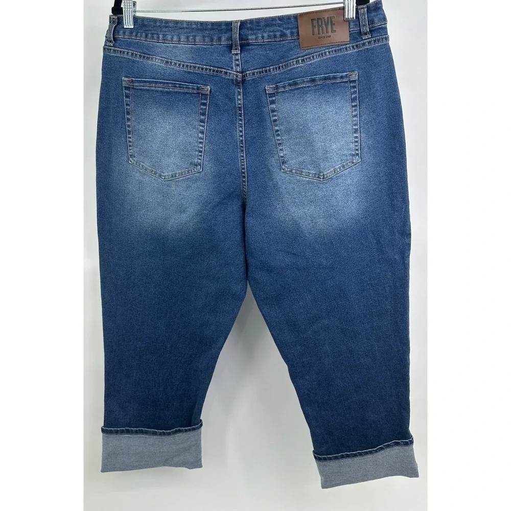 Frye Women's High-Rise Amari Jeans Blue Denim Women's Size 16/34 Comfort Stretch